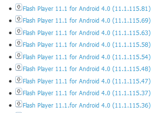 Flash Player 11.1 for Android 4.0 (11.1.115.81)